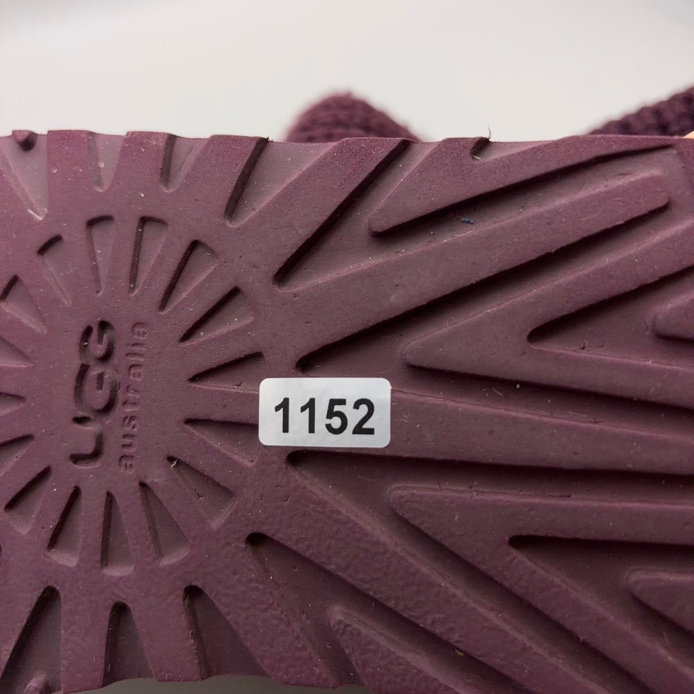 UGG Argyle Knit Boots Womens 7 Purple Solid Button Down Winter Cozy - Picture 12 of 12